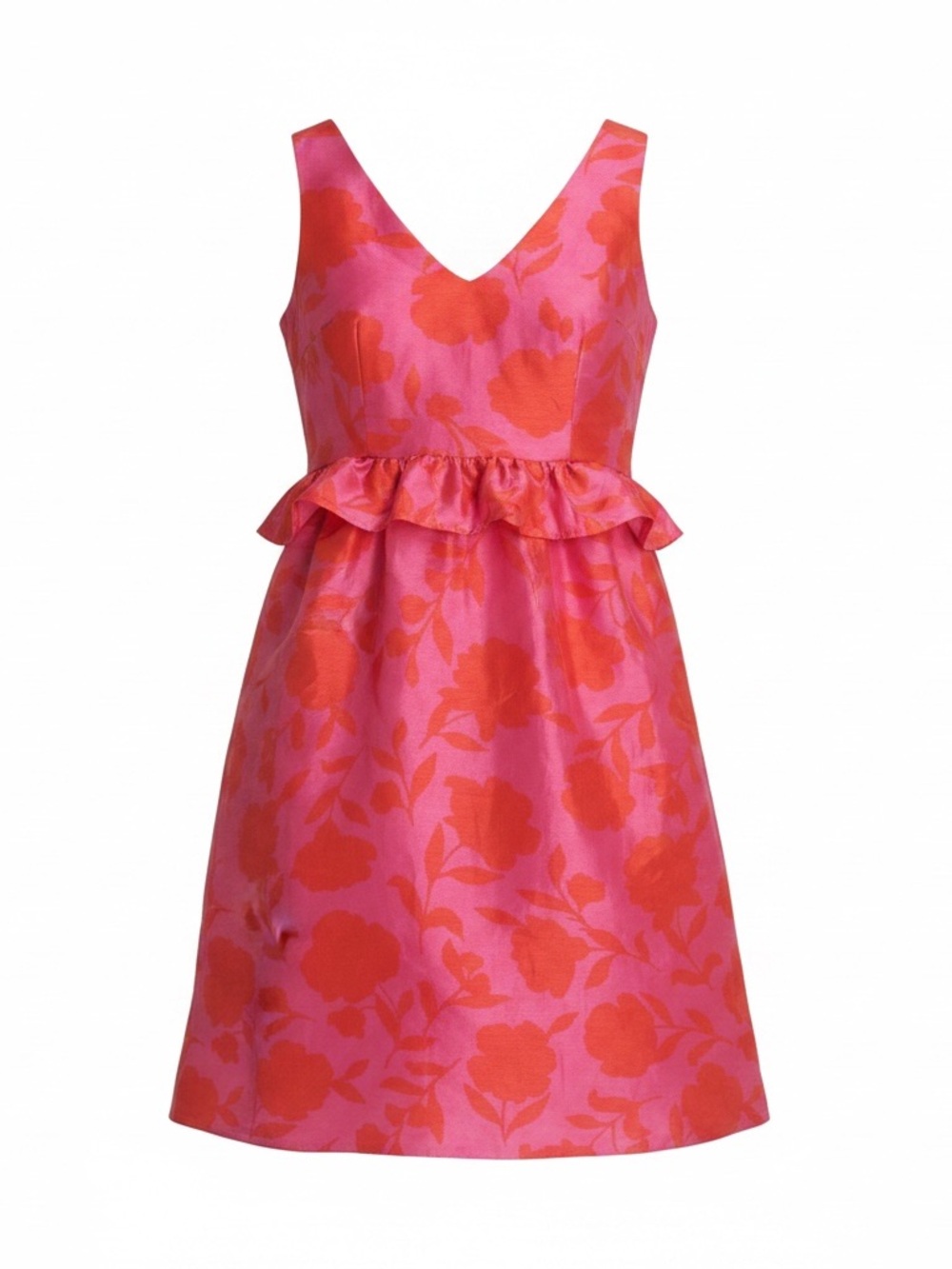 NWT Kate Spade x Target Classic Rose Peplum Midi Dress Pink Orange 14